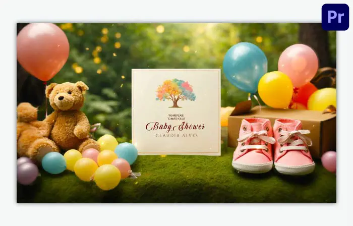Trendy Baby Shower Online Invitation Card 3D Slideshow